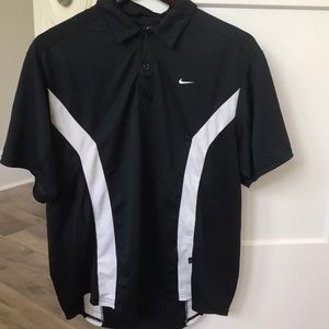Nike men’s golf shirt navy & white M